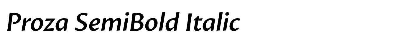 Proza SemiBold Italic image